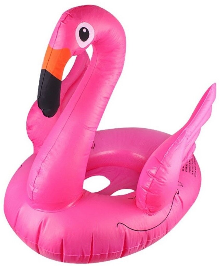 Круг для купания малышей с дырками для ног Фламинго,60 см. Надувной круг.
