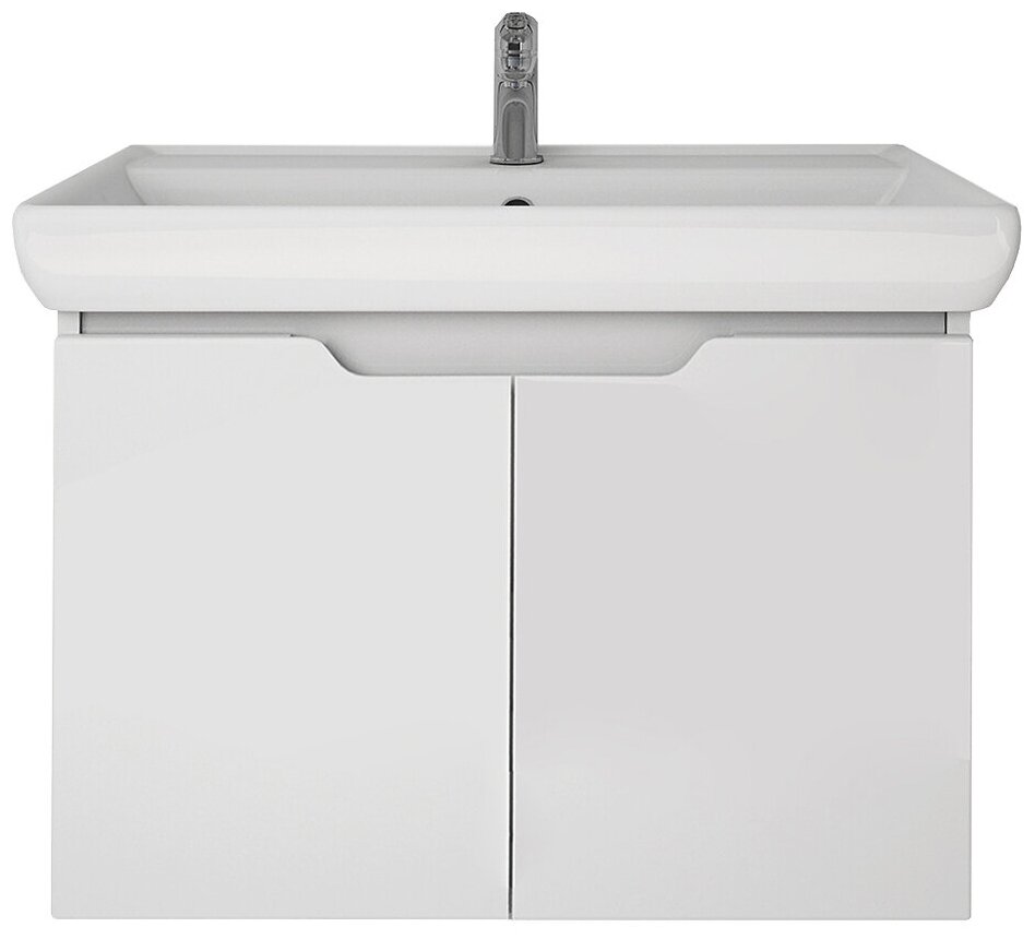 фото Тумба с раковиной Dreja Q(D) 70 белый глянец