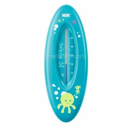 Безртутный термометр NUK Океан для ванны голубой безртутный термометр пома жираф голубой