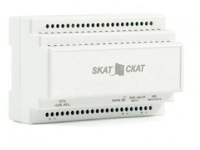 SKAT-24-2,0 DIN power supply 24V 2A plastic case for 35 mm DIN rail