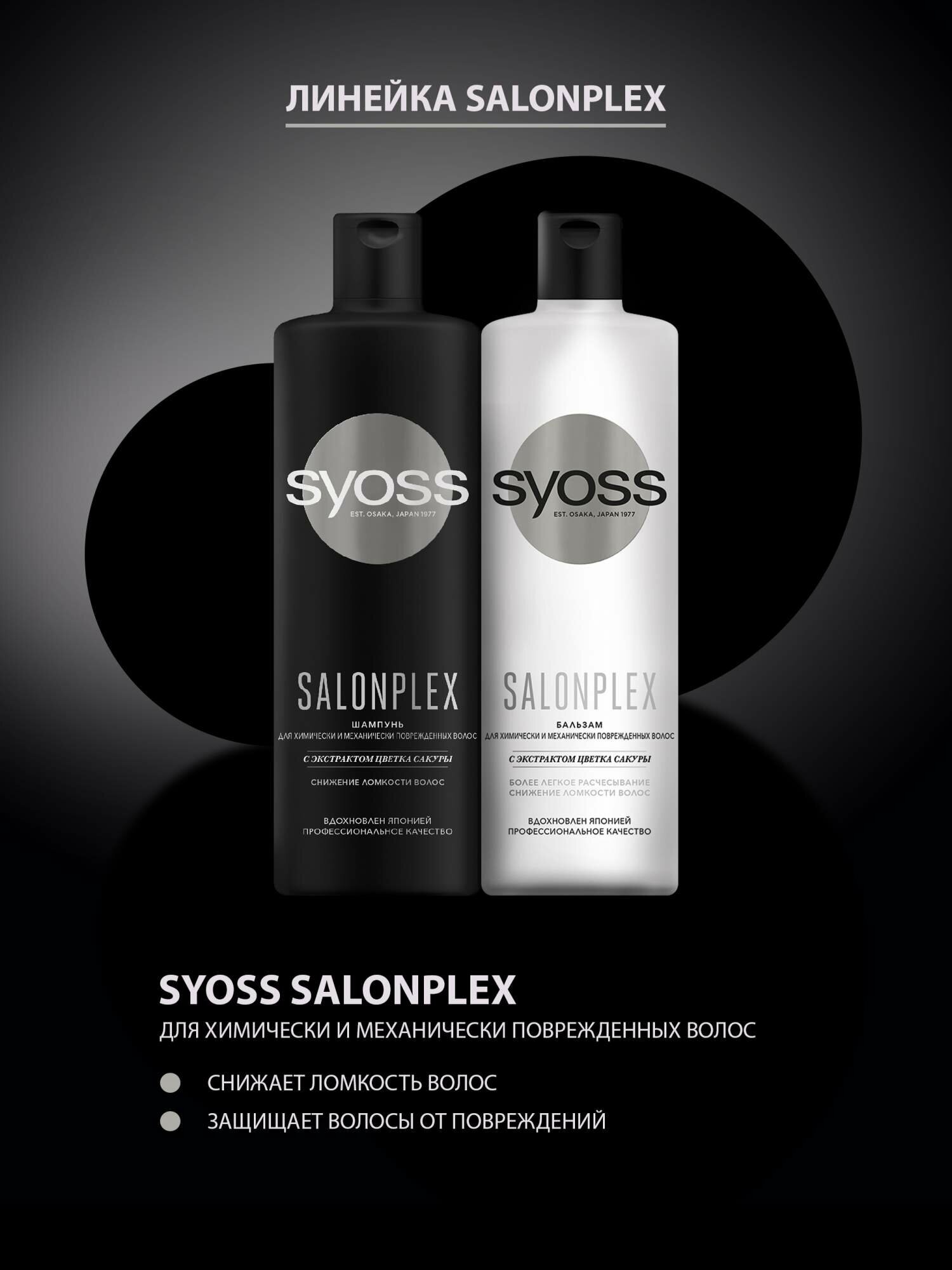 Бальзам для волос Syoss Salonplex с экстрактом цветка сакуры 450мл - фото №7