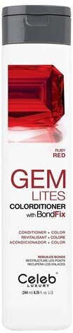 Celeb Luxury Gem Lites Colorditioner: Красящий кондиционер, корректирующий цвет (Gem Lites Colorditioner), Ruby-Рубин / 244 мл