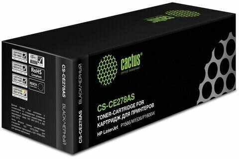 Картридж лазерный CACTUS (CS-CE278AS) для HP LaserJet P1566/1606DN, ресурс 2100 страниц