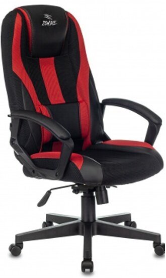 Кресло геймерское Zombie 9 черный/красный искусст. кожа/ткань крестовина пластик