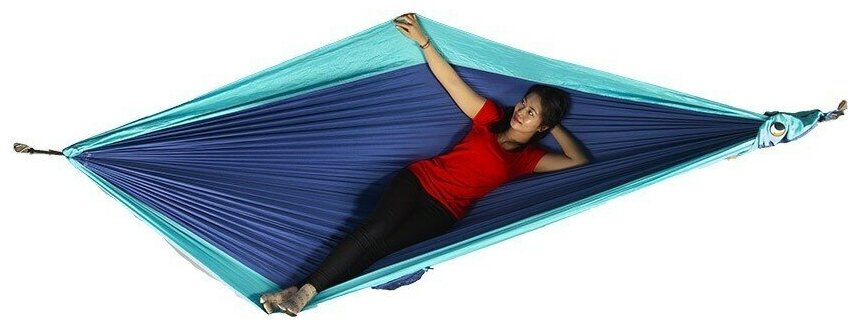 Гамак средний Ticket to the Moon Original Hammock Royal Blue/Turquoise - фотография № 5