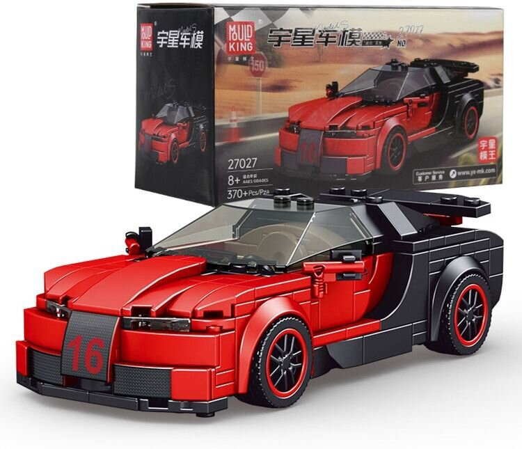 Конструктор Mould King 27027 Bugatti Veyron, 370 деталей, спорткар, подарок для мальчика