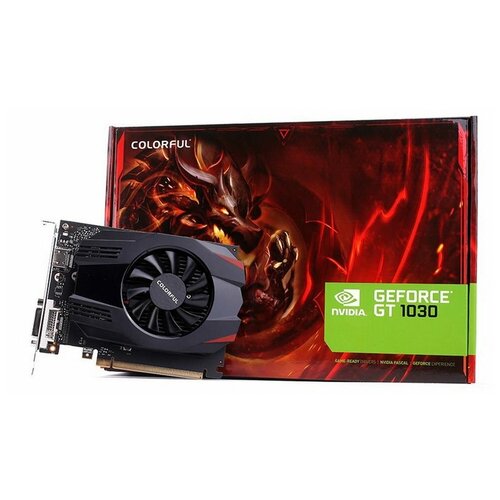 Видеокарта Colorful GT1030 2G V3 2GB GDDR5 64bit VGA HDMI видеокарта maxsun geforce gt1030 transformer 2g gddr5 1468 6000mhz dvi hdmi