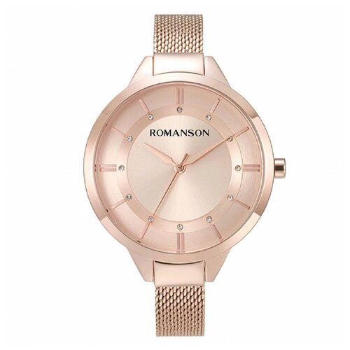 Наручные часы ROMANSON Наручные часы Romanson RM8A28LLR(RG), розовый