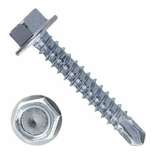 Саморез DIN7504-K (JP76) 6.3х38 сверлоконечный ц SW 10 (упак 100 шт)