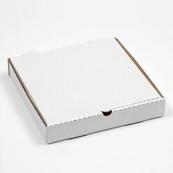 Коробка для пиццы, белая, 25 х 25 х 4 см(10 шт.)