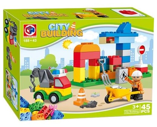 Конструктор KIDS HOME TOYS "Городские строители", 45 деталей (188-43)