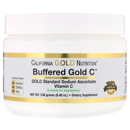 Порошок California Gold Nutrition Buffered Gold C, 238 г