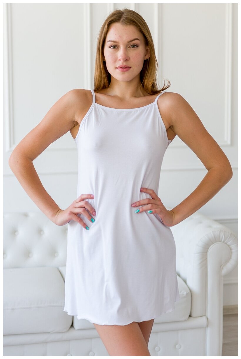 Ночная сорочка, платье домашнее, платье с кружевом "Селин" Амадэль, белый - фотография № 7