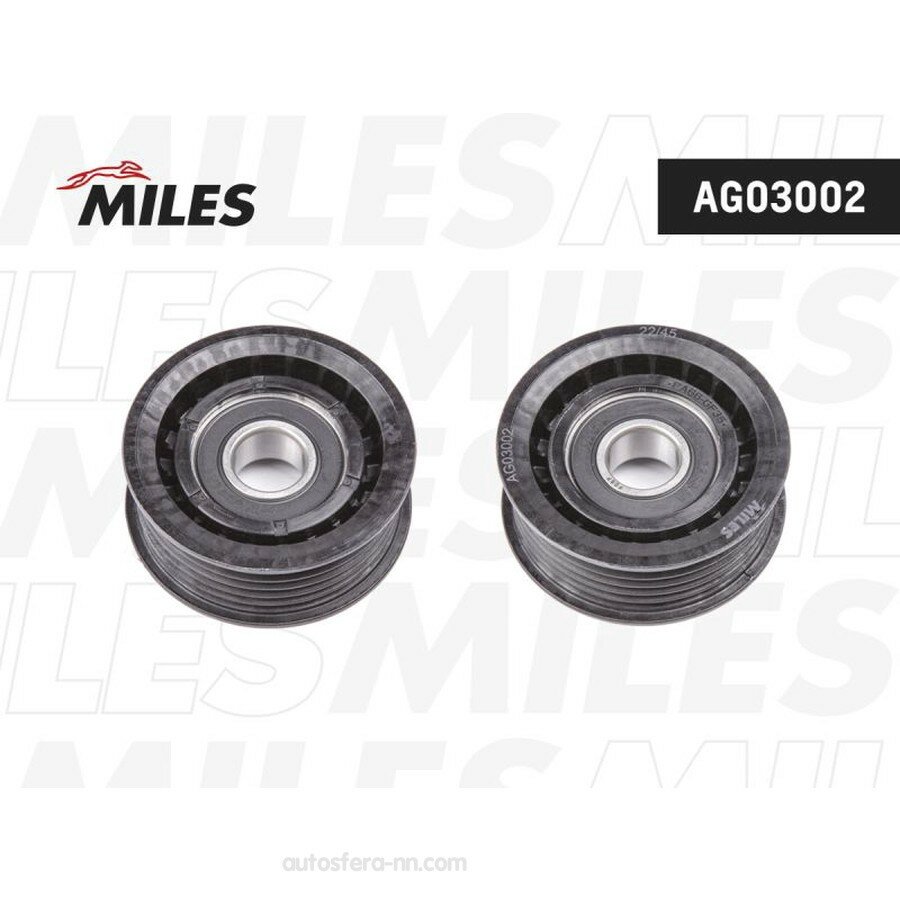 MILES AG03002 Ролик ремня приводного AUDI A6/A8/MB W202/210/SPRINTER