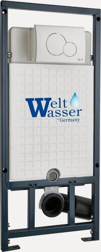 Изображение товара Инсталляция WeltWasser для унитаза Marberg 507 RD WT с белой глянцевой клавишей смыва