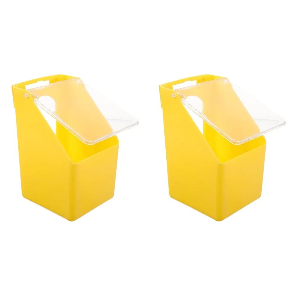 Желтая пластиковая подвесная кормушка для голубей, многофункциональная, для хранения корма, 2 шт
