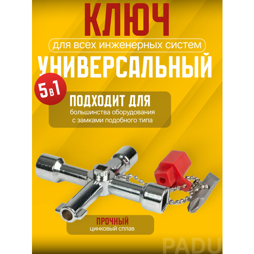 фото Ключ трехгранный, четырехгранный , круглый для электрошкафов, ключ от электрощитка padu