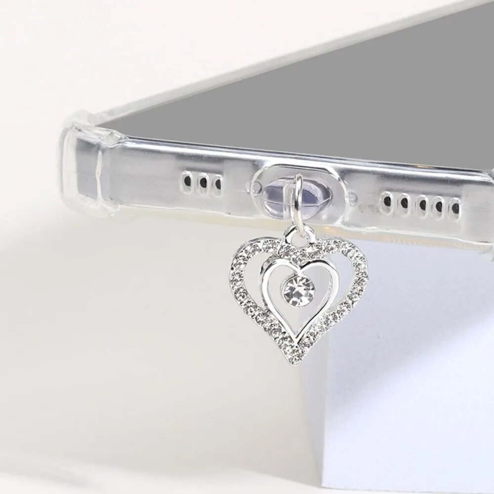 Розовый кулон на телефон iPhone, подвеска с бантом