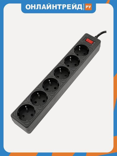 Изображение товара Сетевой фильтр 5BITES GARDA SP6B-530 6S / 3*0.75MM2 / 3M / BLACK