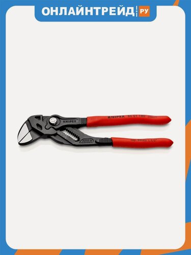 Изображение товара Клещи переставные - гаечный ключ Knipex KN-8601180SB, 40 мм (1 1/2"), 180 мм, пластиковые рукоятки