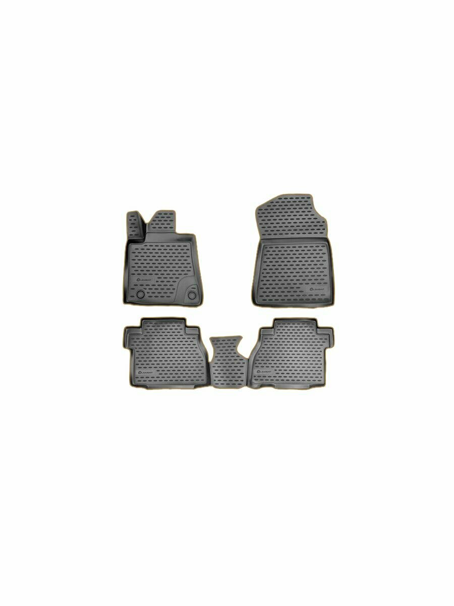 Коврики 3D в салон для TOYOTA Tundra Double Cab/Crew MAX 2007-2013 (USA) (бежевый кант, полиуретан) / Тойота Тундра