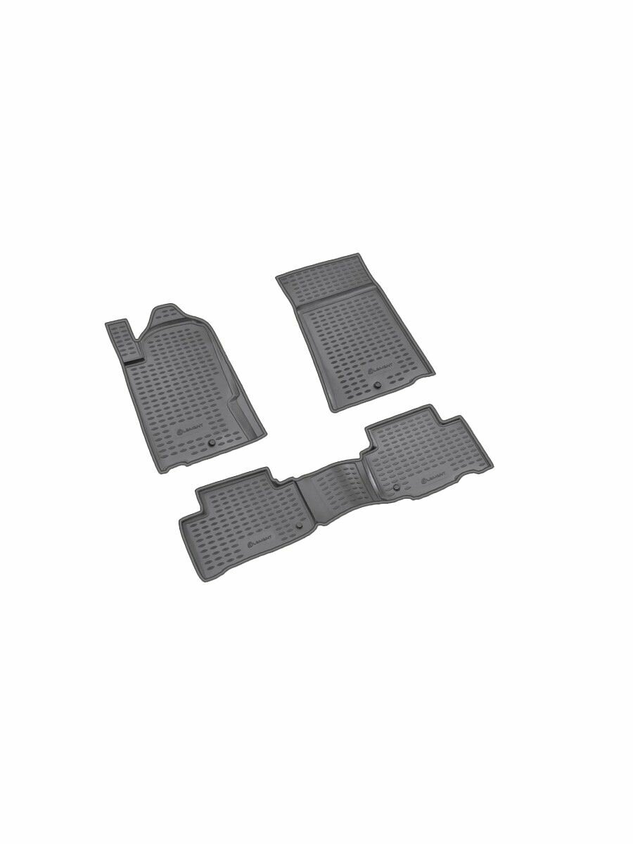 Коврики в салон SSANG YONG Rexton 2006-2012, 4 шт.(черный кант, полиуретан) / Саньенг Рекстон