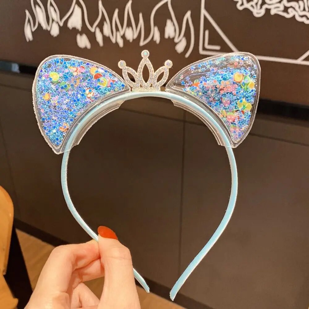 Ободки с ушками кошки Blue-Crown