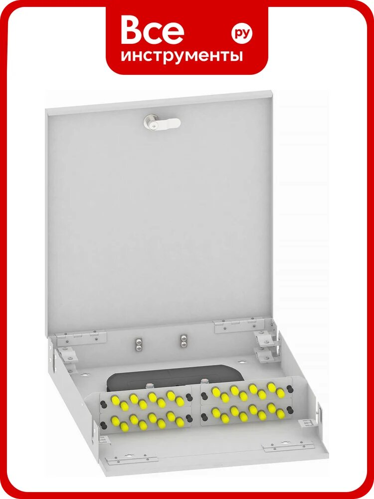 Оптический кросс TopLAN настенный, многомодовый укомплектованный КРН-Top-32ST/U-OM2-GY