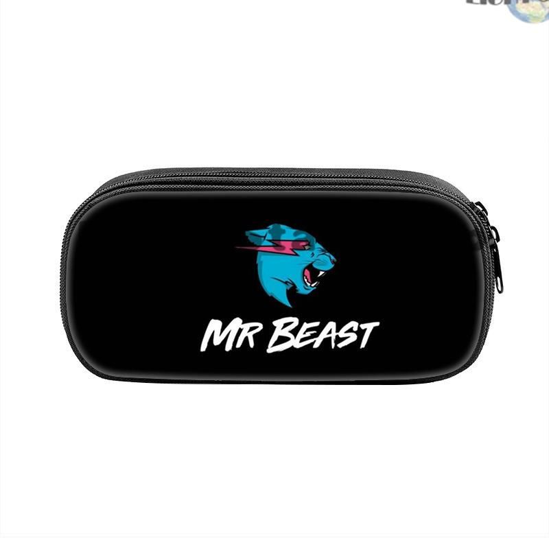 Пенал MrBeast трехслойный водонепроницаемый, вместительный школьный пенал органайзер для детей, канцелярские принадлежности