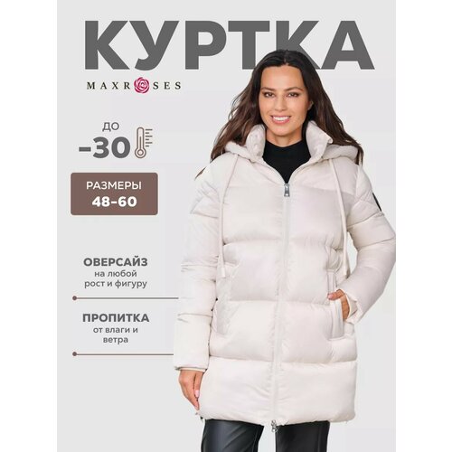 фото Пальто maxroses, размер 52, beige