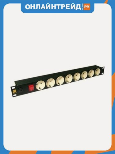 Изображение товара Блок розеток Lanmaster LAN-EP19-8P/S