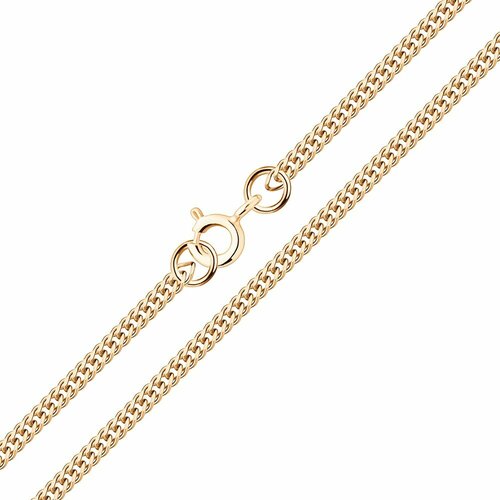 фото Браслет-цепочка 585gold, серебро, 925 проба, золочение, длина 17 см., красный