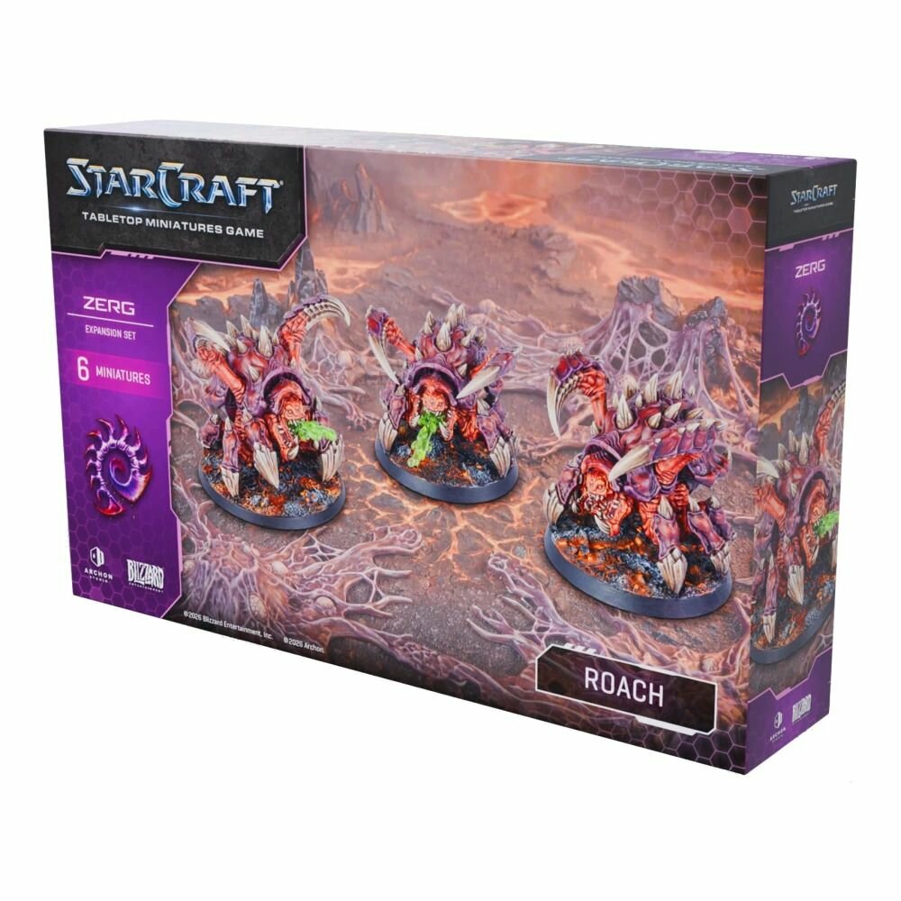 Настольная игра StarCraft: Tabletop Miniatures Game - дополнение Roach: Zerg Expansion Set на английском языке