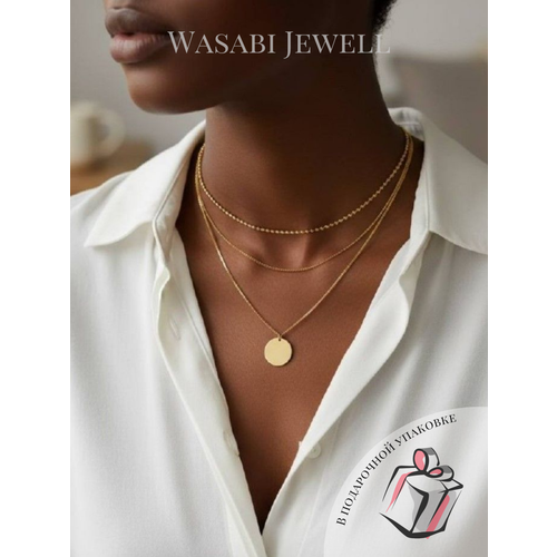фото Чокер wasabi jewell, длина 38 см, золотистый