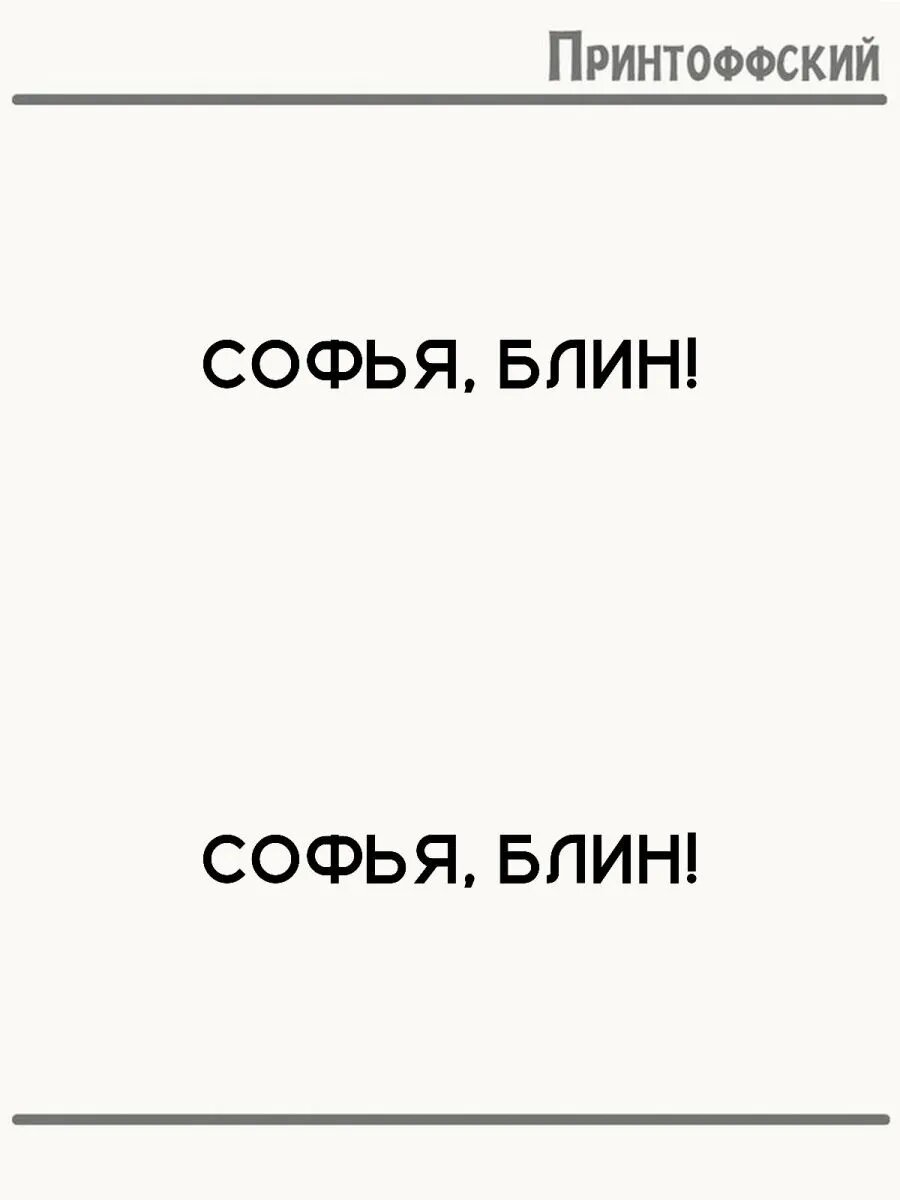 2-е (Две) Термонаклейки Софья, блин