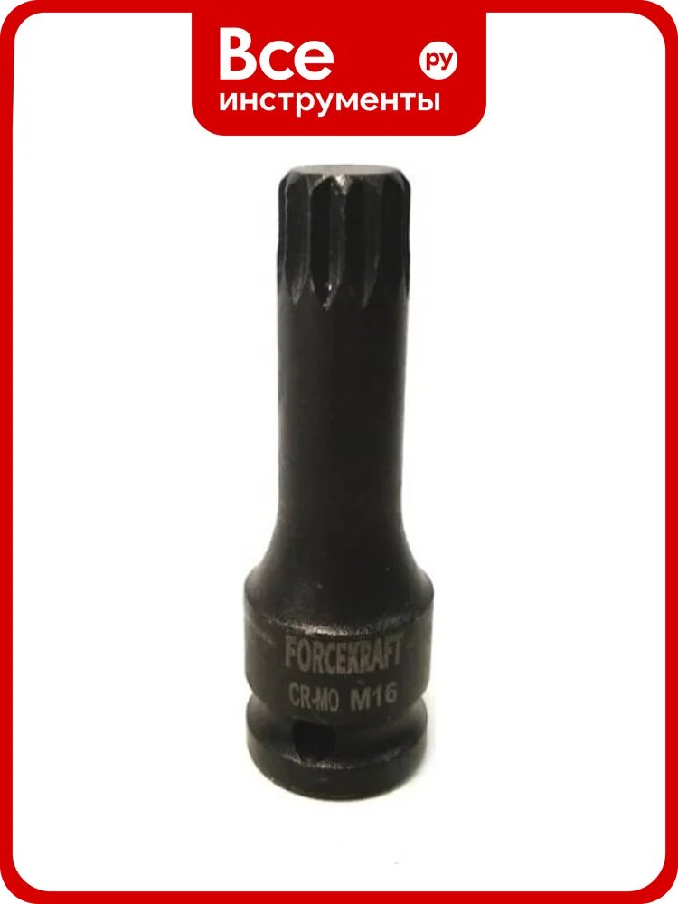 Головка-бита SPLINE ударная M16, 1/2" Forcekraft FK-24807816MPB(27084)