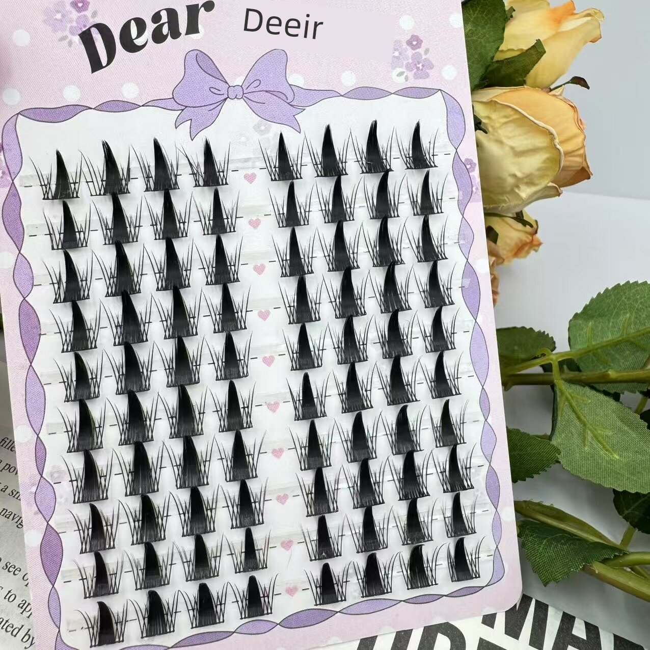 10-Row Brush-On Playful Sprite Имитационные Ресницы В Одном Коробке, Полная Густота, Густые Мягкие Одиночные Ресницы,