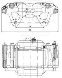 Суппорт Торм. Для А/М Toyota Land Cruiser Prado (02-) Перед. Прав. D 45Мм (TRIALLI CF001901)