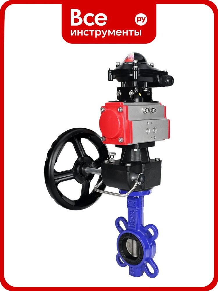 Затвор DN-ru QT450-304-EPDM-2W-Fb-ISO-H Ду80 Ру25, с пн. прив. DA-083, РД HDM-2, БКВ LSB-210 D050-97031