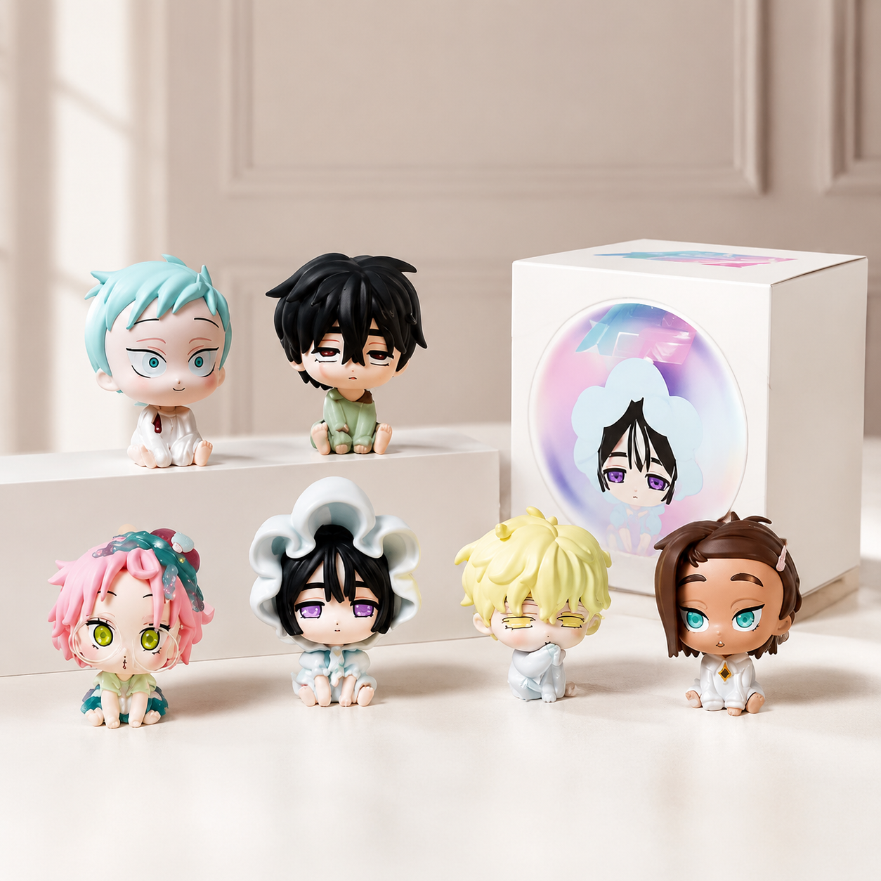 Фигурка-голова персонажа Kimetsu no Yaiba, 6 см, PVC, 1 шт, Blind Box, случайный, для взрослых, коллекционная