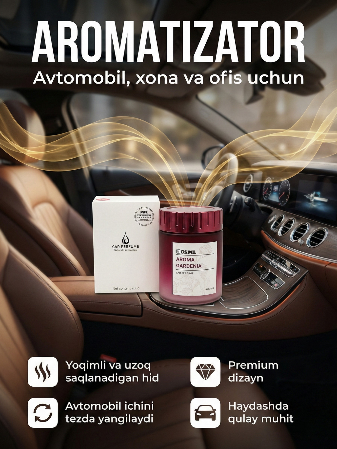 Ароматизатор Black Odor Для автомобиля, офиса и дома, освежитель.