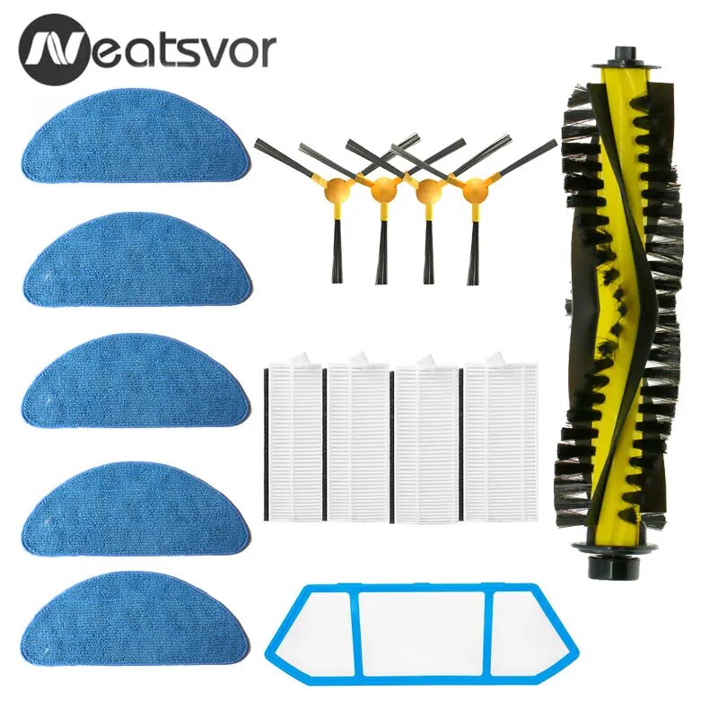 Щетка и фильтры Neatsvor X500/X600, синий комплект 4 шт