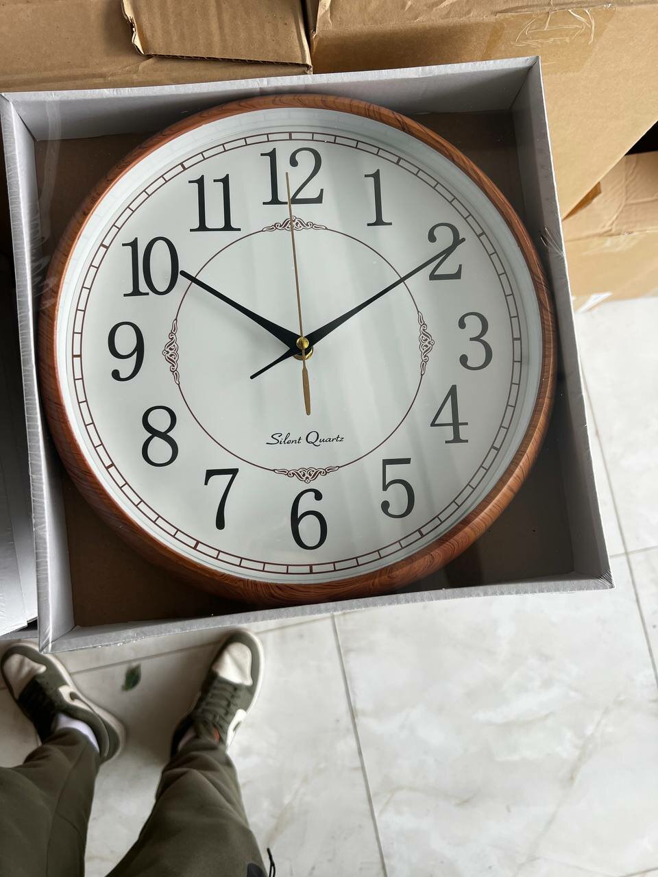 Винтажные часы с большим циферблатом для дома или офиса