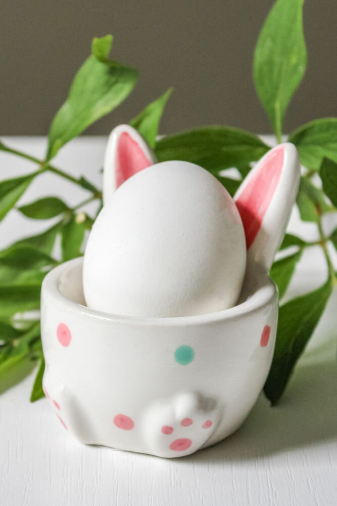 Подставка для яйца весёлый ушастик, керамика, 8 см, Koopman International 170491650-1