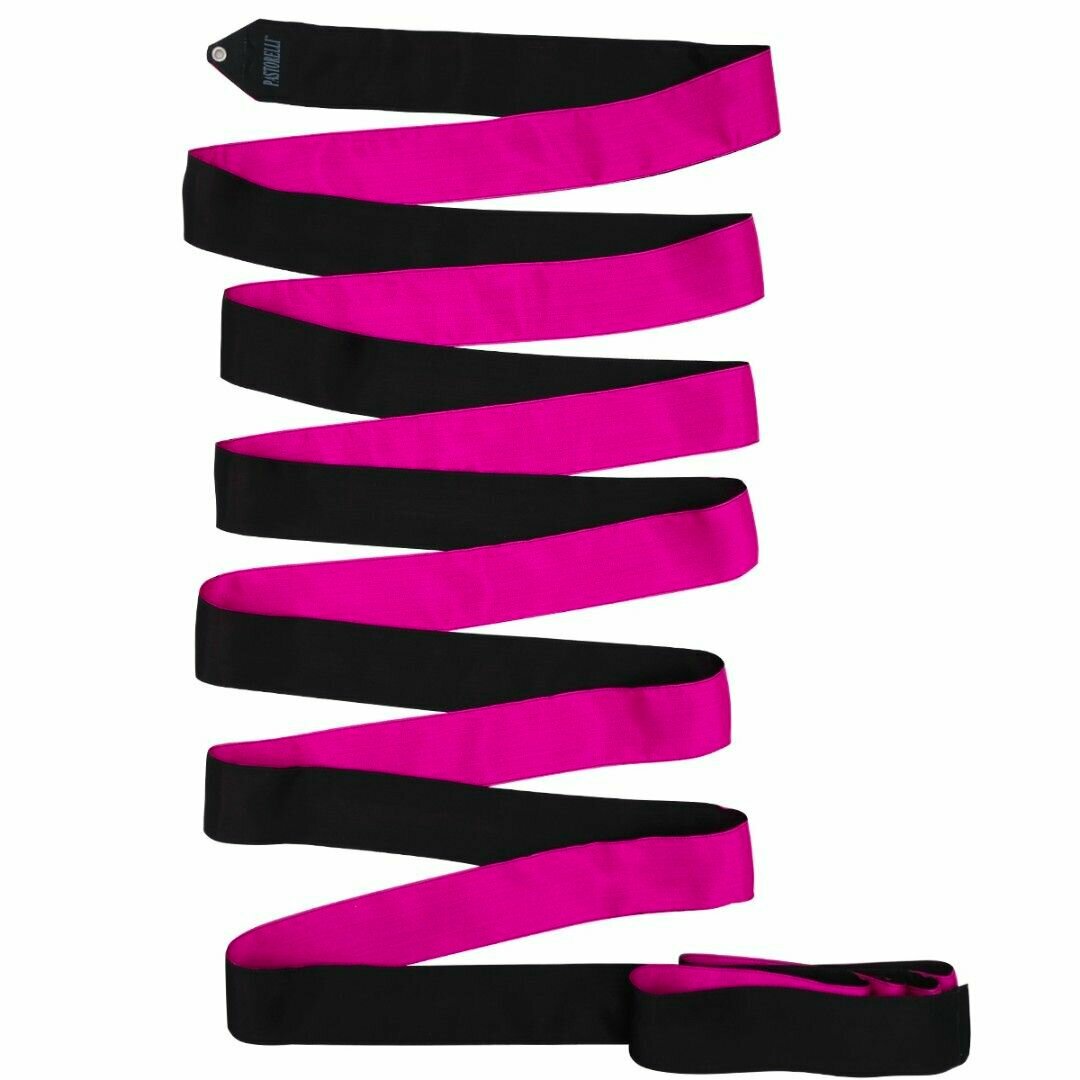 Лента PASTORELLI Утяжеленная тренировочная 6м, 06002-чёрный/малиновый FIG