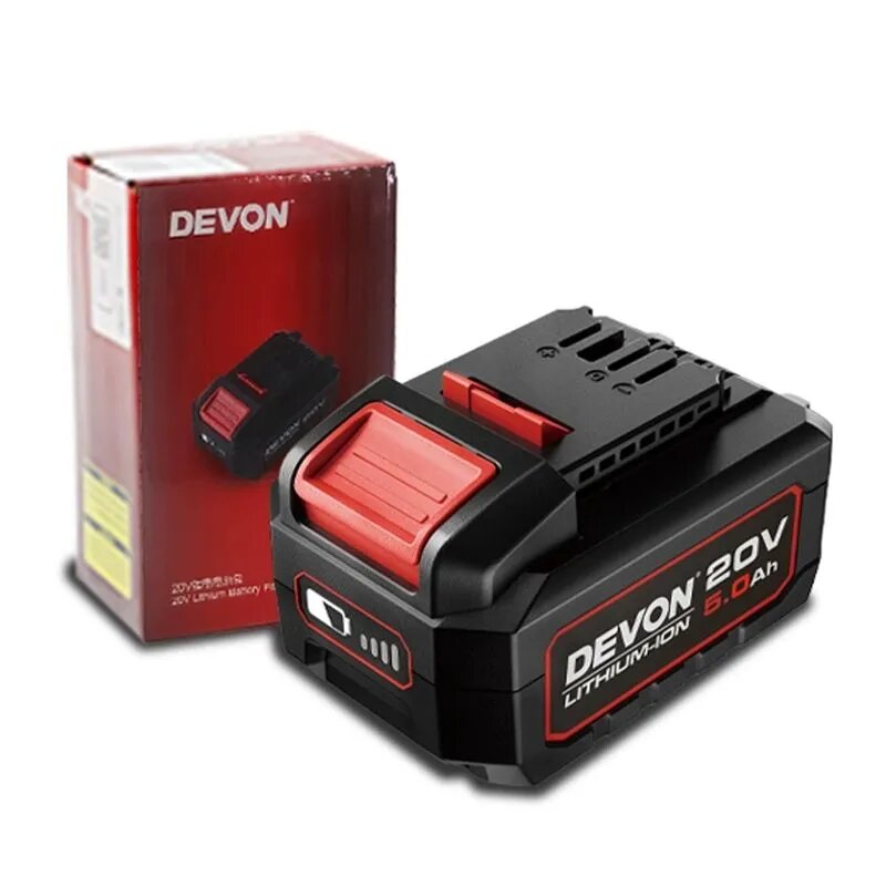 Аккумулятор DEVON 5150 20В 5.0 Ач С индикацией мощности для электроинструмента