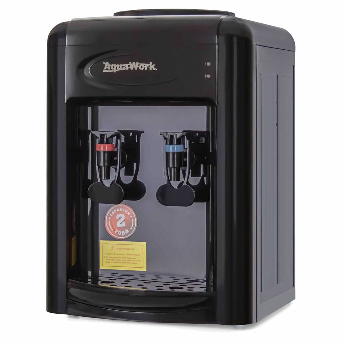 Кулер для воды Aqua Work 0.7-TDR, настольный, 2 крана, черный (34502)