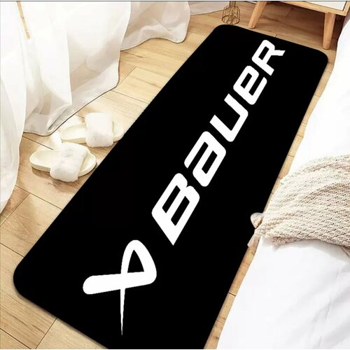 Коврик хоккейный бауер BAUER, 40x60 см, черно/белый