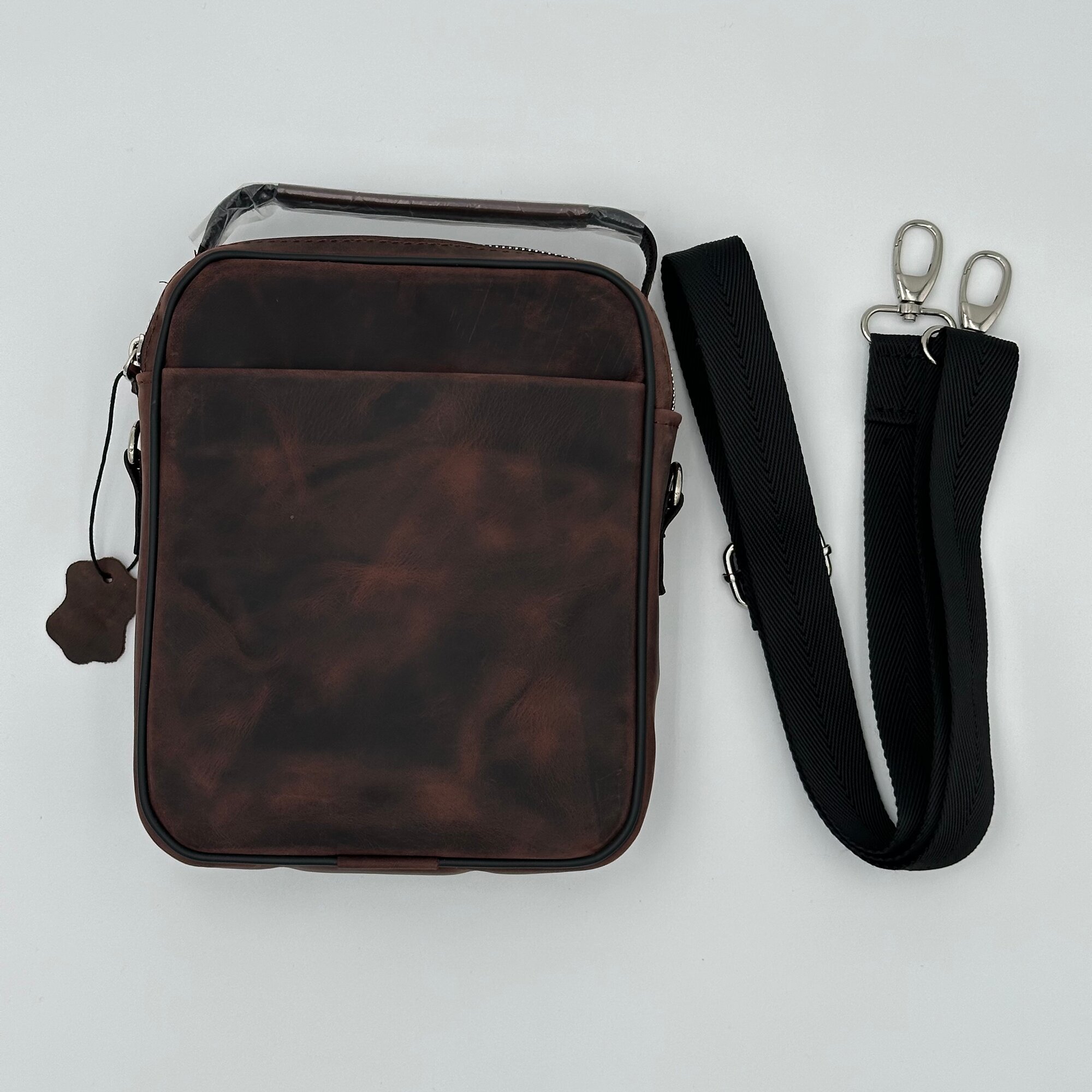 Сумка мессенджер  Мужская кожаная сумка через плечо Crazy Horse