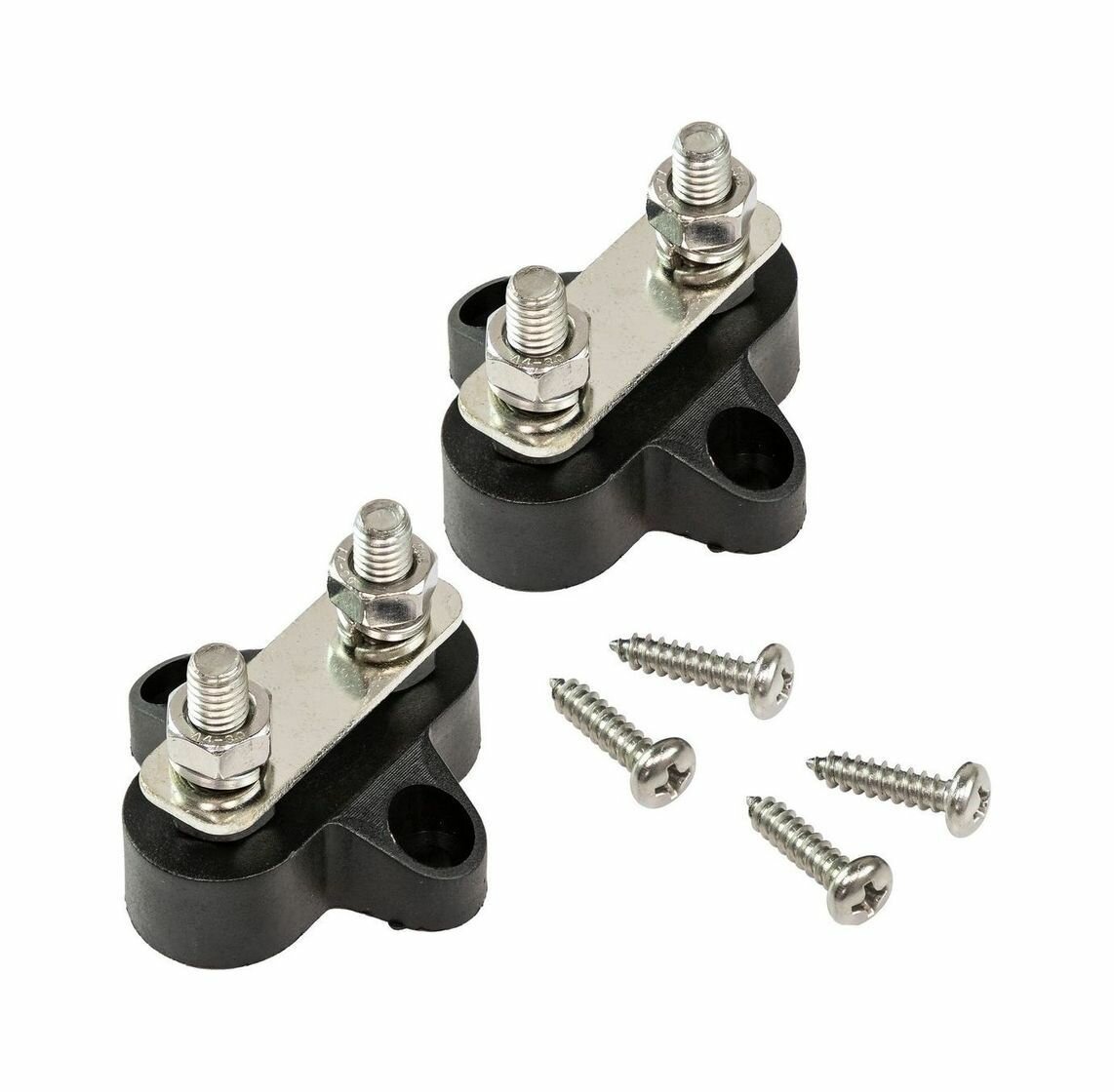 Клемма-штифт двойная, M6, черная/черная